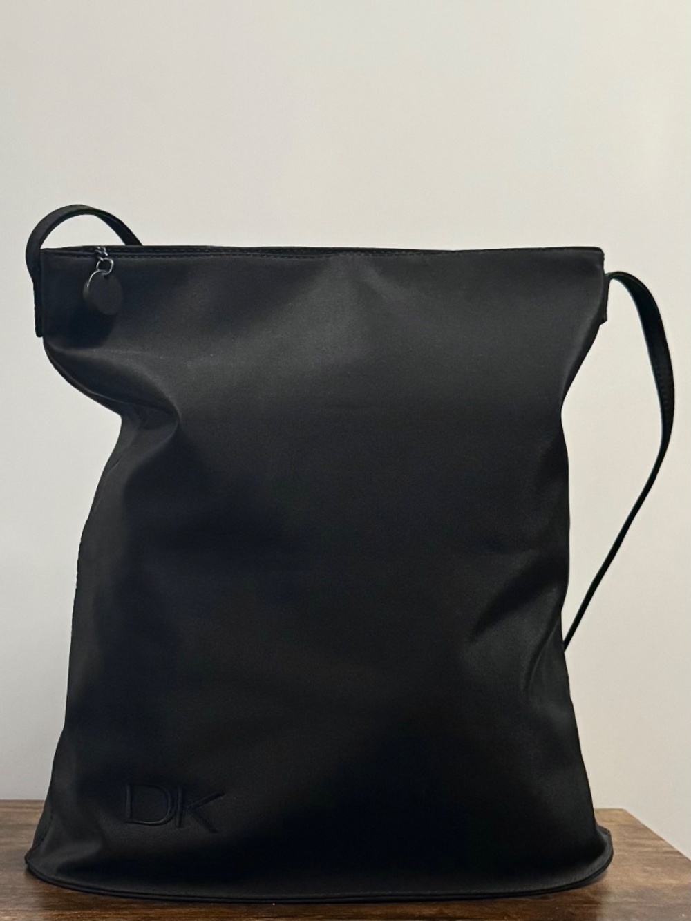 Donna Karan Vintage 90s Black Nylon Shoulder Bag